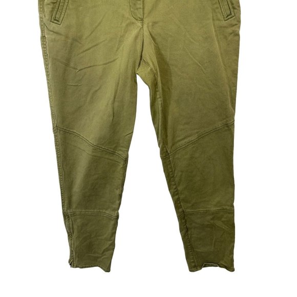 EUC TALBOTS Signature Size 12 Olive Green Pants Zippered Legs - Picture 4 of 11